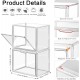 4 Packs Clear Plastic Handbag Storage Organizer for Closet Display Box Stackable