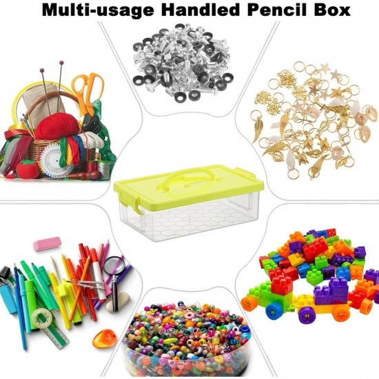 1-Pack Clear Plastic Storage Box with Lid-9″x5.5″x2.8″, Stackable Organizer