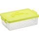 1-Pack Clear Plastic Storage Box with Lid-9″x5.5″x2.8″, Stackable Organizer