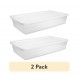 2 Pack 41 QT Under Bed Storage Bin with Snap-On Lid