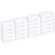 20 Pack 2.6x1.8x1 Inch Plastic Clear Storage Box with Hinged Lid