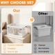 Plastic Storage Box for Closet Organizer Foldable Storage Bins with Lids Clear