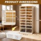 Shoe Box Foldable 9 Tiers-36 Pairs Shoe Rack Shoe Storage Organizer W/ Doors