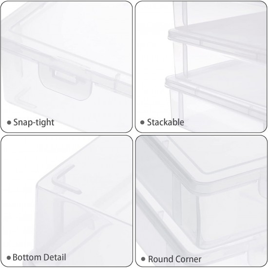 1x Plastic Storage Container Boxes Box Hinged Lid DIY Arts Crafts Markers Pens