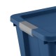 2 x Large Storage Bin, 20 Gallon Plastic Storage Container with Latch Lid, Blue Style 6461