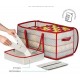 Christmas Ornament Storage Box 2-Sided Dual-Zipper 128 Ornaments (26x13