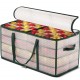 Christmas Ornament Storage Box 2-Sided Dual-Zipper 128 Ornaments (26x13