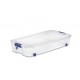 2 Pack 66 QT Underbed Storage Bin with Wheels & Latching Lid