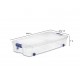 2 Pack 66 QT Underbed Storage Bin with Wheels & Latching Lid