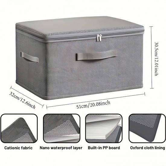 4Pcs Extra-large foldable cationic storage box, waterproof storage box