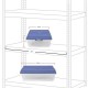40 Quart Clear Storage Bin, Latched Storage Container, with HI-RISE Blue Lid