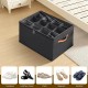 2 Pack Oxford Fabric Shoe Organizer Closet Storage Box Fits 24 Pairs Adjustable