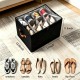 2 Pack Oxford Fabric Shoe Organizer Closet Storage Box Fits 24 Pairs Adjustable