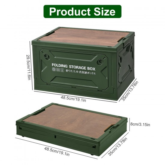 Storage Bin Collapsible Camp Bin Stackable Organizer Kitchen Outdoor Shelf Box