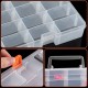 Large 48 Grids Clear Plastic Organizer Box with Dividers Adjustable Compartment