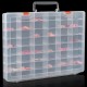 Large 48 Grids Clear Plastic Organizer Box with Dividers Adjustable Compartment
