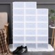 20 Pack Clear Foldable Shoe Storage Boxes Stackable Plastic Organiser 33x23x14cm Style 4111