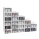 20 Pack Clear Foldable Shoe Storage Boxes Stackable Plastic Organiser 33x23x14cm Style 4111