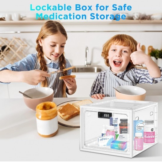 Storage Lock Box For Safe Lockable Safe Storage Boxes Clear Sturdy Dust-free