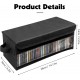 CD Storage Box, CD Case Holder with Handles, 14.17×6.3×5.51 in Lid and Clear Wind