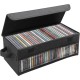 CD Storage Box, CD Case Holder with Handles, 14.17×6.3×5.51 in Lid and Clear Wind