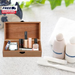 Wood Storage Box with Lid Solid Wood Container Box Decorative Table Large