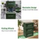 Stackable Storage Bin Collapsible Camping Bin Organizer White/Green Shelf Box US