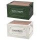 Stackable Storage Bin Collapsible Camping Bin Organizer White/Green Shelf Box US