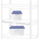 72 QT. Clear Storage Bin with Blue HI-RISE Lid