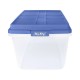 72 QT. Clear Storage Bin with Blue HI-RISE Lid