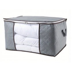 1pc Large Quilted Storage Box – Zippered Fabric Container w/ Handle - NEW