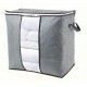 1pc Large Quilted Storage Box – Zippered Fabric Container w/ Handle - NEW