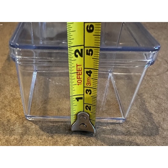 ESSENTIALS Clear Acrylic 3-Compartment Organizer Storage Box w/Lid - 8x3x2