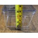 ESSENTIALS Clear Acrylic 3-Compartment Organizer Storage Box w/Lid - 8x3x2