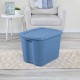 Large Storage Bin, 18 Gallon Durable Plastic Storage Tote with Snap-on Lid