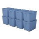 Large Storage Bin, 18 Gallon Durable Plastic Storage Tote with Snap-on Lid