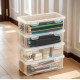 4pcs Clear Plastic Storage Boxes with Hinged Lids – Multipurpose Organizer Set