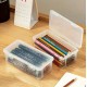 4pcs Clear Plastic Storage Boxes with Hinged Lids – Multipurpose Organizer Set