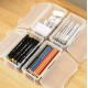 4pcs Clear Plastic Storage Boxes with Hinged Lids – Multipurpose Organizer Set