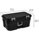 22 Gallon Large Wheeled Footlocker Heavy Duty Plastic Storage Trunk Container
