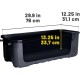108 Quart Rolling Storage Trunk with Wheels Lockable Heavy Duty Black Container