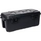 108 Quart Rolling Storage Trunk with Wheels Lockable Heavy Duty Black Container