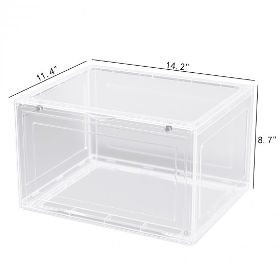 6/9/12Pack Clear Shoe Storage Box Plastic Sneaker Display Case Organizer Boxes