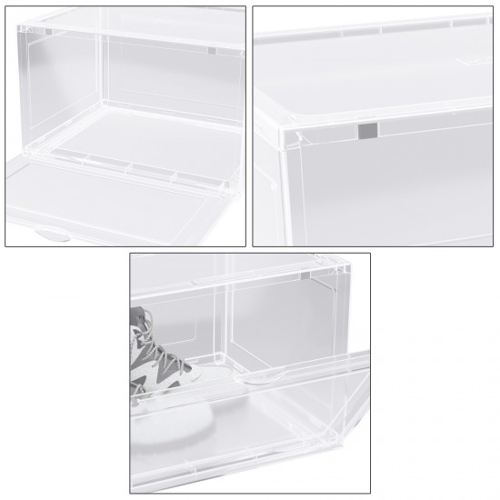 6/9/12Pack Clear Shoe Storage Box Plastic Sneaker Display Case Organizer Boxes