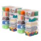 5 QT Plastic Storage Bins with Lids, Stackable Totes, Containers, Clear, 20Pk