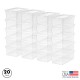 5 QT Plastic Storage Bins with Lids, Stackable Totes, Containers, Clear, 20Pk
