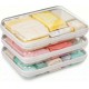 3 Pack Large White Clear Hard Shell Zipper Case, Clear Storage Organizer Bins
