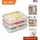 3 Pack Large White Clear Hard Shell Zipper Case, Clear Storage Organizer Bins