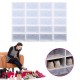 20 Pack Clear Foldable Shoe Storage Boxes Stackable Plastic Organiser 33x23x14cm