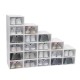 20pcs Stackable Shoe Storage Box Durable Plastic Sneaker Display Case Organizer